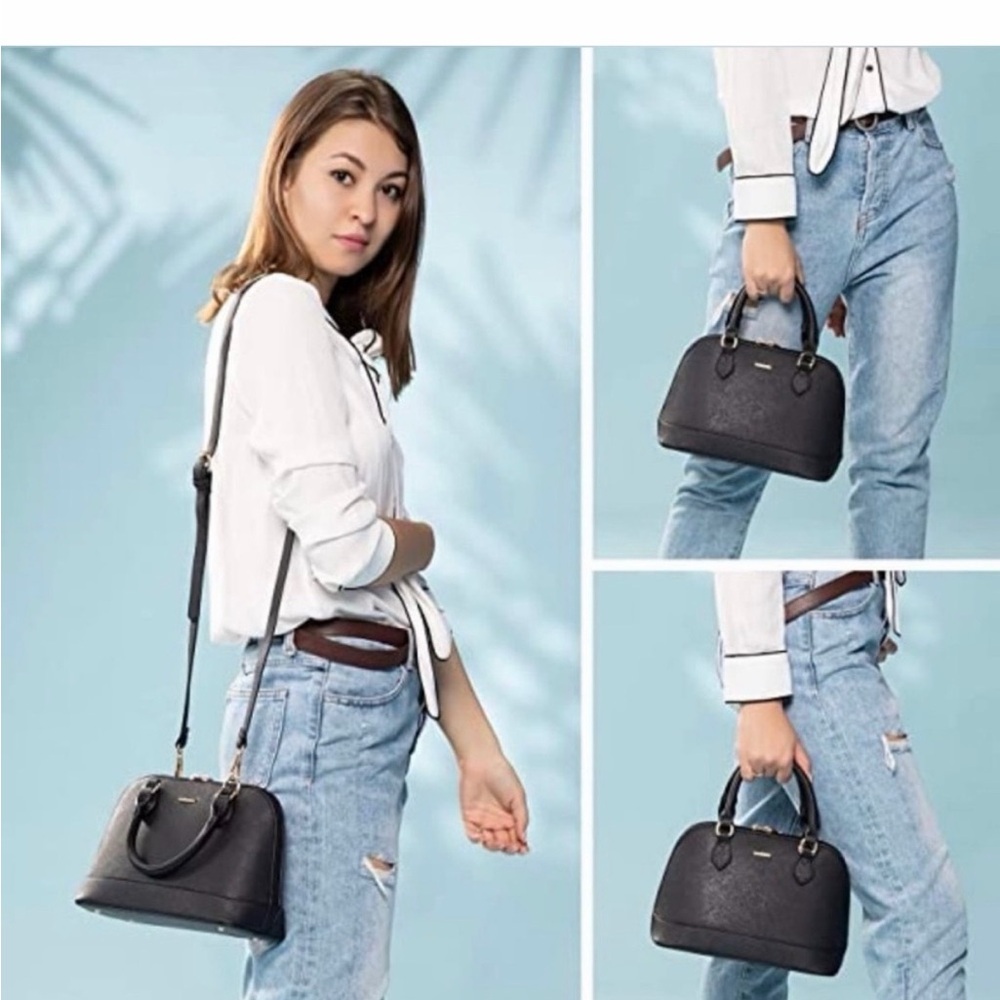 Lovevook Dome Satchel
Handheld/Shoulder Small
Crossbody Purse w/ Double Zip